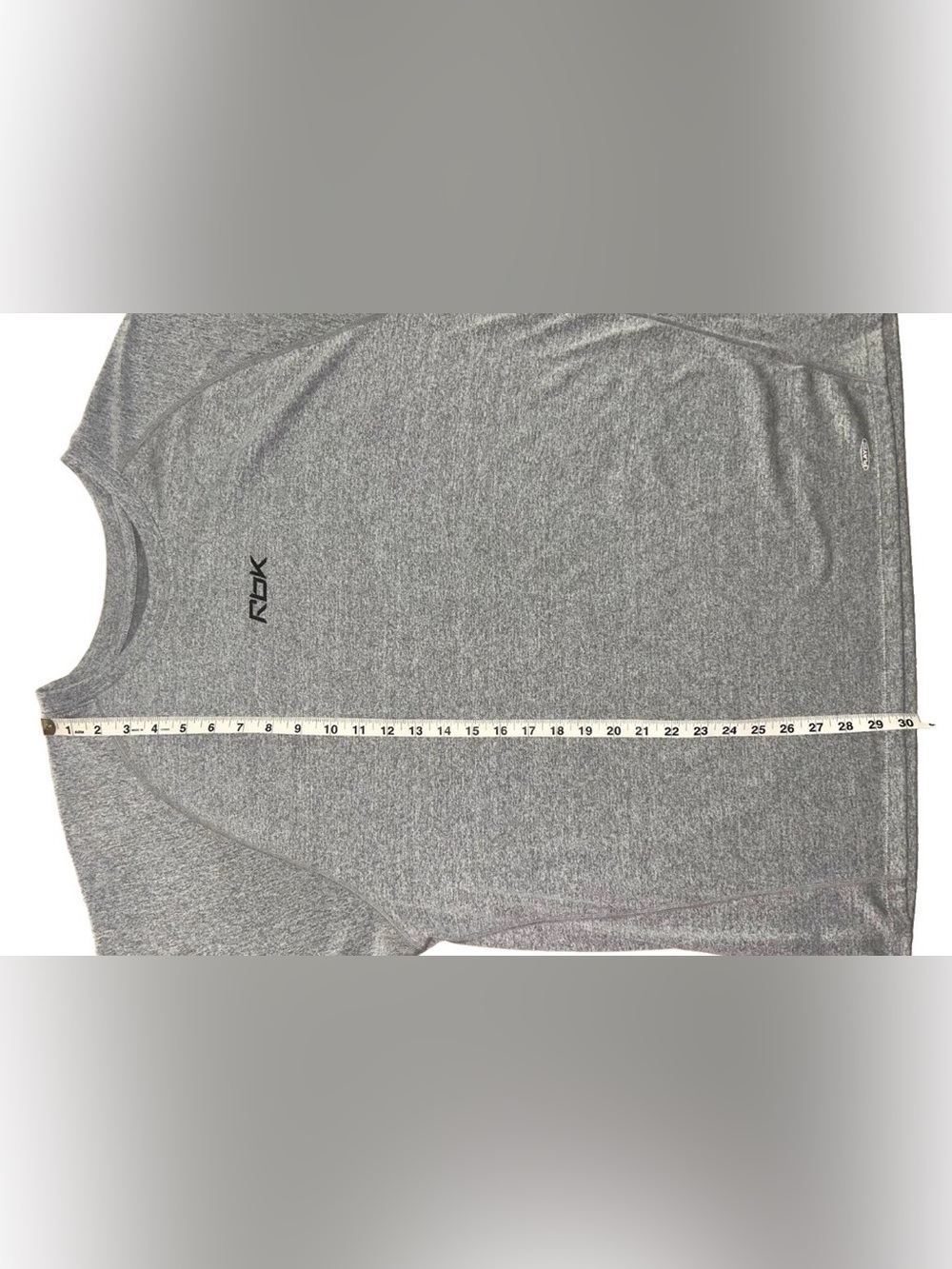 Men’s Reebok RBK Gray Lightweight Crew Neck Short Sleeve Play Dry Logo Tee XXL - Picture 5 of 5